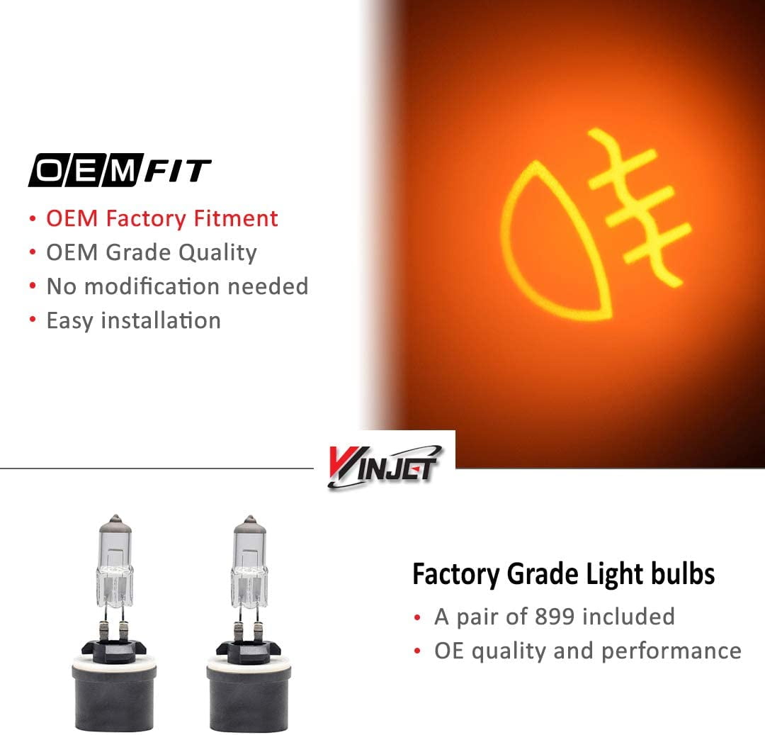 Winjet Driving Fog Lights Compatible With 1999-2002 Silverado 1500 2500, 2000-2001 Silverado 3500, 2000-2006 Suburban/ Tahoe Bumper Fog Lights Pair Yellow Lens