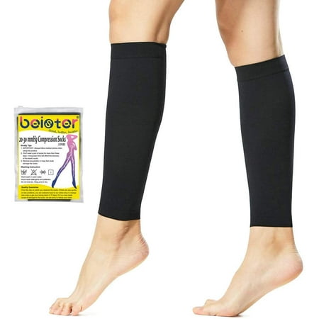 Beister 20-30 mmHg Knee High Compression Socks Open Toe Calf Support Women  Men : : Health & Personal Care