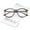 Brown / Clear, variant on zeroUV Unisex Classic P3 Horn Rimmed Clear Lens Round Eyeglasses 53mm (Matte Orange-Tortoise / Clear) - 53mm