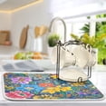 thumbnail image 6 of Iauyy Dish Drying Mat for Kitchen Counter, Super Absorbent & Hanging 16x18 / 18x24 Inch (S/M) Exquisitely Intricate, 6 of 8