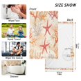 thumbnail image 6 of Yayeee 2 Pack Hand Towels for Bathroom 100% Cotton 16" x 28" Soft Absorbent Kitchen Towel, Orange Starfish, 6 of 7