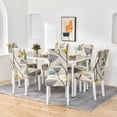 thumbnail image 2 of Dining Room Chair Covers Set of 6,Printed Pattern Parsons Chair Slipcovers Removable Washable Kitchen Seat Dining Chairs Protector Cover for Home or Party, 2 of 6