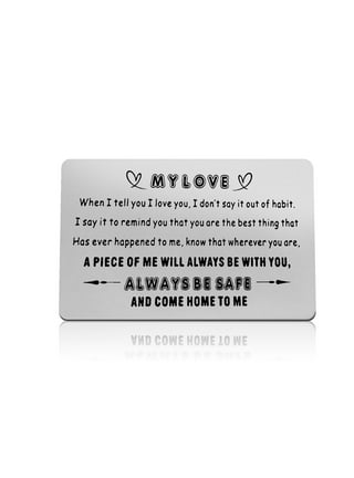 Yobent Husband Gifts for Christmas Valentines, Men Anniversary Gifts  Husband Engraved Wallet Card, Groom Gifts 