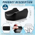 thumbnail image 2 of 2 Pcs Rollator Armrest Pads for Upright Walker - Black Forearm Cushions for Stand Up Rollator Handle Support, 2 of 5
