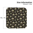 thumbnail image 3 of Pofeuu funny Retro Skull Print Leather Coasters Set of 6, Round Cups Mugs Mat Pad for Home Kitchen Heat Resistant Drink Coasters,Square, 3 of 7