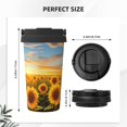 thumbnail image 3 of Daiia Beautiful Golden Sunflower Field Printed Stainless Steel Tumbler with Lid and Straw, Double Wall Vacuum Insulated Coffee Tumbler Travel Coffee Mug with Leak Proof Lid, 3 of 8