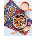 thumbnail image 3 of Boho Blue Flower Kitchen Dish Towels for Drying Dishes Set of 3, Spring Bohemia Chic Red Yellow Floral Waffle Weave Microfiber Hand Tea Bathroom Towels Quick Dry & Absorbent Towel 12x12, 3 of 7