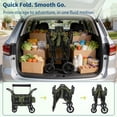 thumbnail image 4 of Memoryfield 4-Seater Stroller Wagon for Kids with Safety Harness, Removable Canopy, Snack Tray & Swivel Wheels, Green, 4 of 7