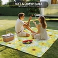 thumbnail image 4 of Farmhouse Daisy Outdoor Rug for Patio/Deck/Porch, Non-Slip Large Area Rug 5 x 7 Ft, Spring Watercolor Yellow White Floral Green Indoor Outdoor Rugs Washable Area Rugs, Camping Rug Carpet Runner, 4 of 8