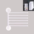 thumbnail image 1 of Towel Racks for Bathroom Swing Out Towel Racks for Bathroom,Kitchen Holder Wall Mounted Towel Bars with Hooks 5-Arm(White), 1 of 9