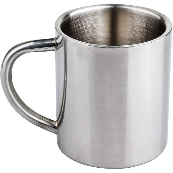 Yaju Small Stainless Steel 200ml Travel Mug Camping Cup With Handle - Lightweight Durable Perfect For Camping And Travelling - For Hot/cold Drinks1pc