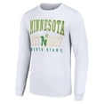 thumbnail image 2 of Men's Starter White Minnesota North Stars Retro Graphic Long Sleeve Crew T-Shirt, 2 of 3