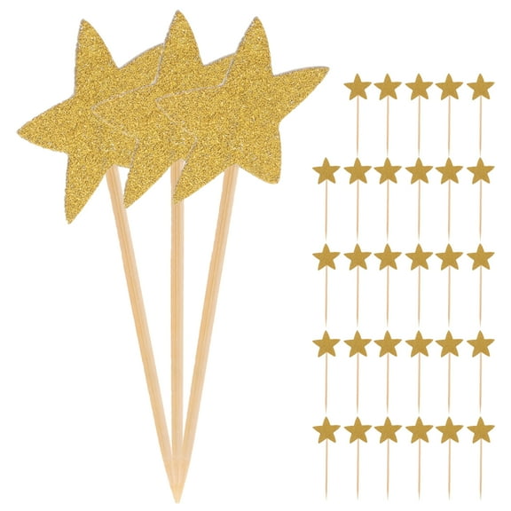 WORGEOUS  70 Pcs Star Decor Dessert Cake Decorating Exquisite Toppers