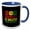 Blue/White, variant on 3drose, Equality Is Greater Than Division Red, Green, Yellow Juneteenth Art, 11oz Magic Transforming Mug