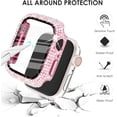 thumbnail image 4 of 4-Pack Compatible with Apple Watch Case 38mm Protective Bumper with Screen Protector, 200 Crystal Diamond Bling Cases Cover for Apple Watch Series 3 2 1, Rose Gold/Pink/Rainbow/Clear, 38mm, 4 of 5