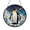 Acrylic 3.5 Inch, variant on Arctic Penguin Stained Glass Window Suncatcher, Round Snowy Panel for Seasonal Home Decoration