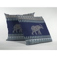 thumbnail image 2 of Paisley Elephant Indoor/Outdoor Broadcloth Fabric Pillow in Blue 18x18, 2 of 9