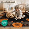 thumbnail image 4 of ODIKA 5'x7' Washable Area Rug Easy Care, Non-Shedding, Pet Friendly, Horror Skull Vintage Spooky Halloween Witchy Witch Ghost Gothic Refined for Small Living Room, Bedroom, 4 of 7