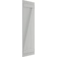 thumbnail image 2 of Ekena Millwork 16 1/8"W x 66"H True Fit PVC Three Board Joined Board-n-Batten Shutters w/Z-Bar, Hailstorm Gray (Per Pair - Hardware Not Included), 2 of 8