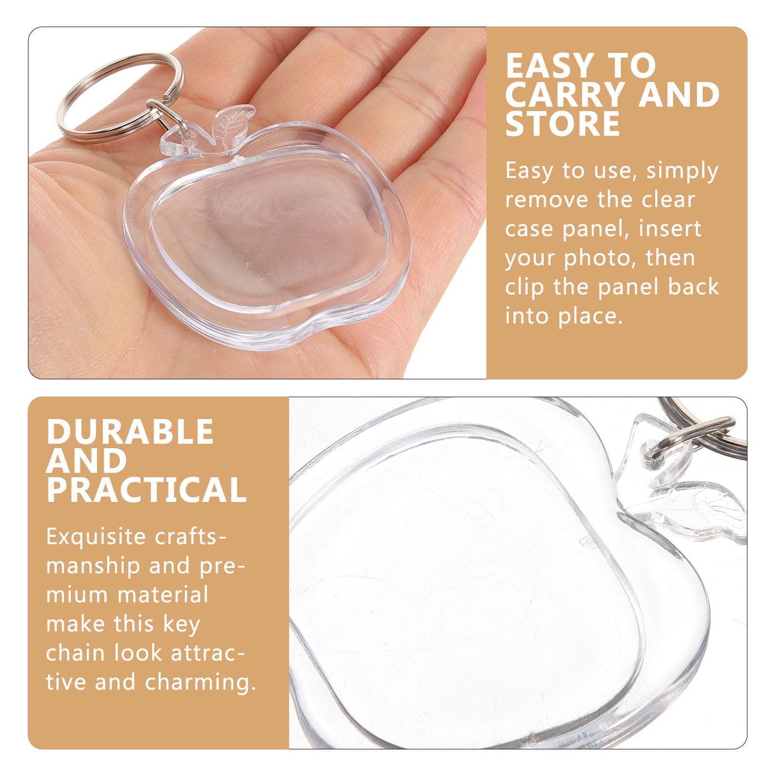LABSERRON  40Pack DIY Photo Holder Keychains for Women Men Kids 3.3×1.8×0.8in