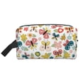 thumbnail image 2 of Uemuo Butterfly Flowers Pattern Portable Toiletry Bags with Handle, Waterproof travel Make up Bags for Women, Large Capacity Travel Cosmetic Bags, 2 of 9