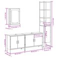 thumbnail image 4 of vidaXL 4 Piece Bathroom Furniture Set Smoked Oak Engineered Wood, 4 of 5