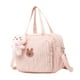 thumbnail image 4 of Bolso de mano reutilizable con compartimento para pañales, elegante bolsa de maquillaje tipo momia, bolsa de almacenamiento Rosa, 4 of 9