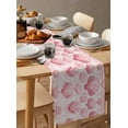 thumbnail image 3 of Hokiten Table Runners 120 Inches Long Dress Scarves, Pink Coastal Farmhouse Coffee/Dining/Kitchen Table Runner for Living Room, Shell Summer Beach Nautical Seaside 13x120 Inch, 3 of 7