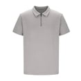 thumbnail image 5 of QIPOPIQ Mens Casual Polo Shirt Short Sleeve Classic Fit Knit T Shirt Golf Shirts with Zipper Clearance, 5 of 6