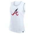 thumbnail image 2 of Women's Fanatics White Atlanta Braves Activate Slub Tank Top, 2 of 7