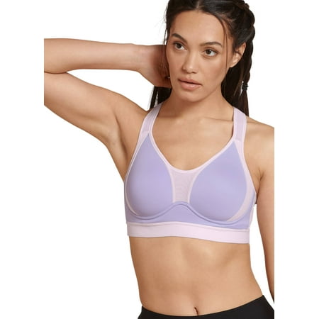 Jockey Women's Bra Forever Fit Mid Impact Molded Cup Active Bra, Black, S at   Women's Clothing store