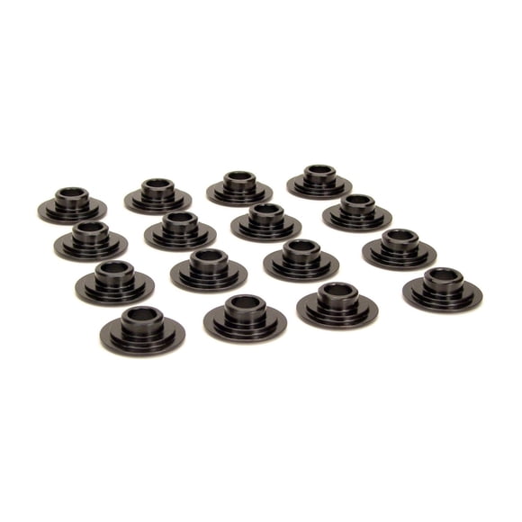 COMP Cams 741-16 Retenedor de acero Superlock de 10 grados, juego de 16 para resorte de válvula OD de 1.500"-1.550", negro