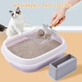 thumbnail image 2 of Metal Cat Litter Scoop - Heavy Duty Litter Scooper & Speed Sifter with Comfortable Wood Grip - Washable Convenient Stand for Easy and Efficient Cleaning, 2 of 3