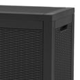 thumbnail image 3 of Dextrus 60 Gallon Outdoor Resin Deck Box,Weatherproof&Lockable Rattan Storage Box with Handles for Garden Patio, Black, 3 of 10