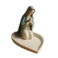 thumbnail image 1 of Bandeja para joyas con estatua de oración, porta rosario decorativo para pulseras y abalorios para el hogar Virgen María, 1 of 8