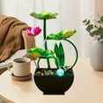 thumbnail image 3 of Pcapzz Tabletop Water Fountain USB Powered Tabletop Fountain with Natural Rocks and LED Ring Lights Desktop Waterfall Fountain Tabletop Humidifier for Indoor-lotus(withoutlampring)-, 3 of 11