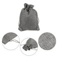 thumbnail image 4 of REGALWOVEN Small Burlap Bags with Drawstring, Jewelry Pouches for Wedding Party Gray 4" x 5.5", 4 of 5