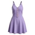 thumbnail image 6 of Plus Size Summer Dresses for Women Women's Summer Casual Dress Gradual Sleeveless Neck V-Neck Long Dress Purple S, 6 of 6