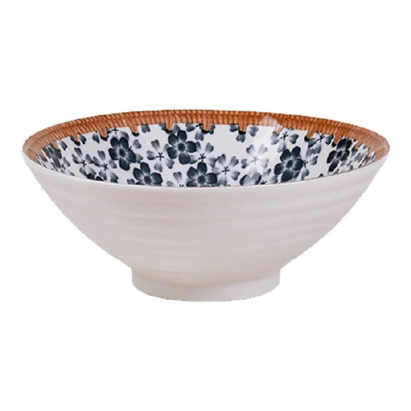 Tazón de sopa japonesa, cuenca de sopa para usar en el hogar, inquebrantable para Udon, soba, tazones de fideos de ensalada de cerámica de pho, Estilo D