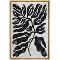 thumbnail image 3 of PixonSign Framed Canvas Print Wall Art Long Leaves and Stem Nature Wildlife Illustrations Modern Art Modern Dramatic Grey Dark Black and White for Living Room, Bedroom, Office - 24"x36" Natural, 3 of 5