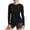 *1-Black, variant on Women's UPF 50+ Sun Protection Long Sleeve Shirt,Ladies' Curved Hem UV Protection Tee,Quick Dry Athletic Running Hiking Top For Women,Beige,S-3XL