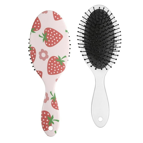 Sweet Strawberry Cake Brush - Anti-Static Bristles for Smooth & Tangle-Free Hair