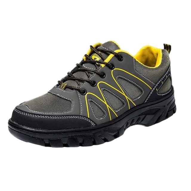 Chaussures de Randonnée pour Hommes, Bottes de Travail à Lacets avec - Semelle Extérieure en Caoutchouc, Espadrilles Décontractées d'Extérieur Grande Taille