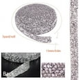 thumbnail image 2 of 3Yards 1.5cm Rhinestone Ribbon Sparkling Glitter Resin Hotfix Rhinestone Bling Roll Banding Belt Wrap Arts Crafts Event Costume Decorations Clear AB DIY, 2 of 7