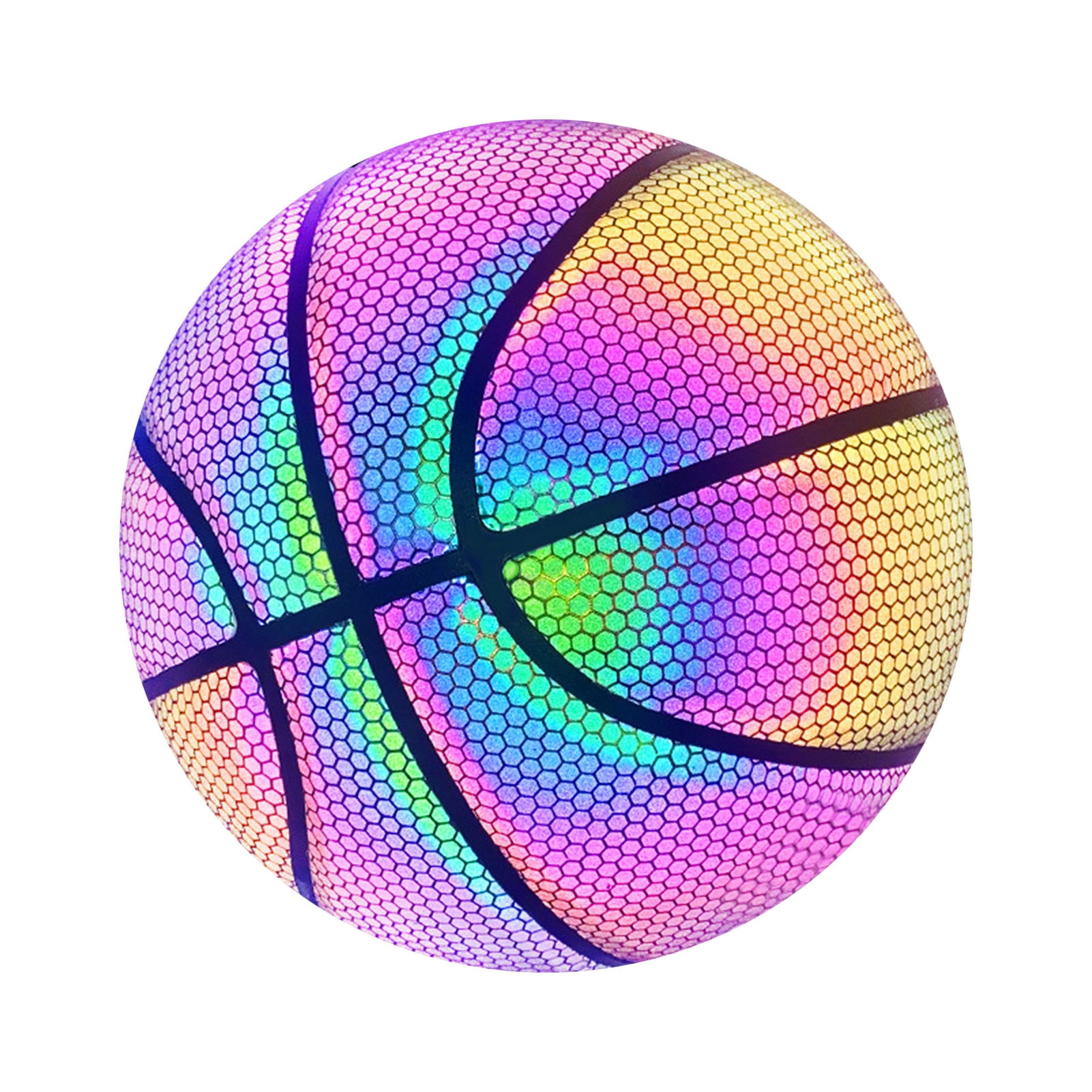 Holographic Basketball Glowing Reflective Bright Basketball Light