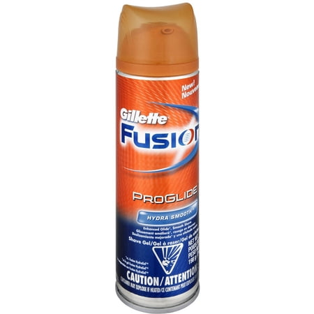 Gillette Fusion Proglide Hydra Smooth Men's Shaving Gel, 7 OZ (Pack of 6)