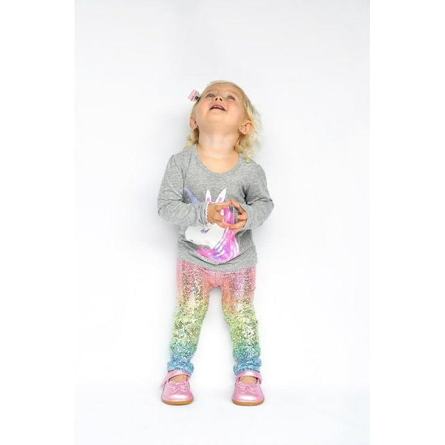 Leggings à Sequins pour Filles Bébés Enfants Pantalons Vêtements
