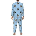 thumbnail image 5 of Kll Corgi Dog Sleepwear Mens Flannel Pajamas,Long Cotton Pj Set, 5 of 9