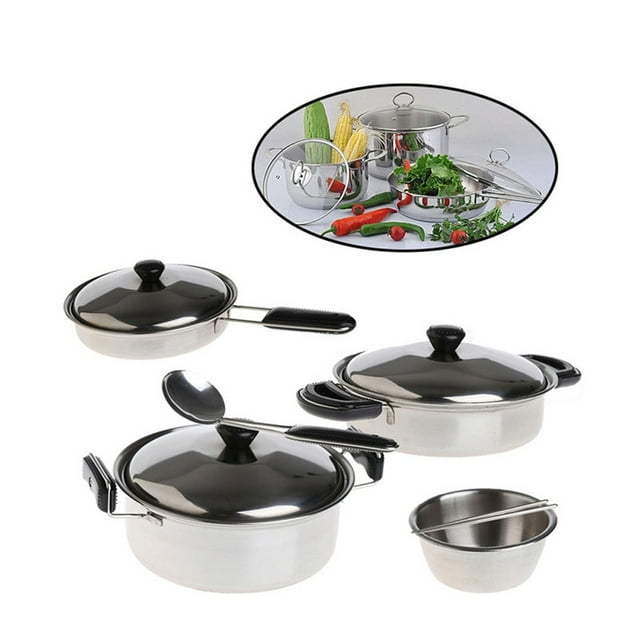 IROINID Jouets de Jeu d'Imitation, Ensembles de Jeu d'Imitation, Jouets de Jeu d'Imitation de Noël pour Filles, Jouets Éducatifs, Jouets Monsori, 20 Pcs Casseroles Poêles Pile de Cuisine Jouet Miniature Jeu d'Imitation Enfant
