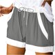 thumbnail image 2 of Puntoco Pantalones cortos de salón para mujer Pantalones cortos casuales con bolsillos elásticos y cordones con ilustración de verano para mujer, 2 of 5